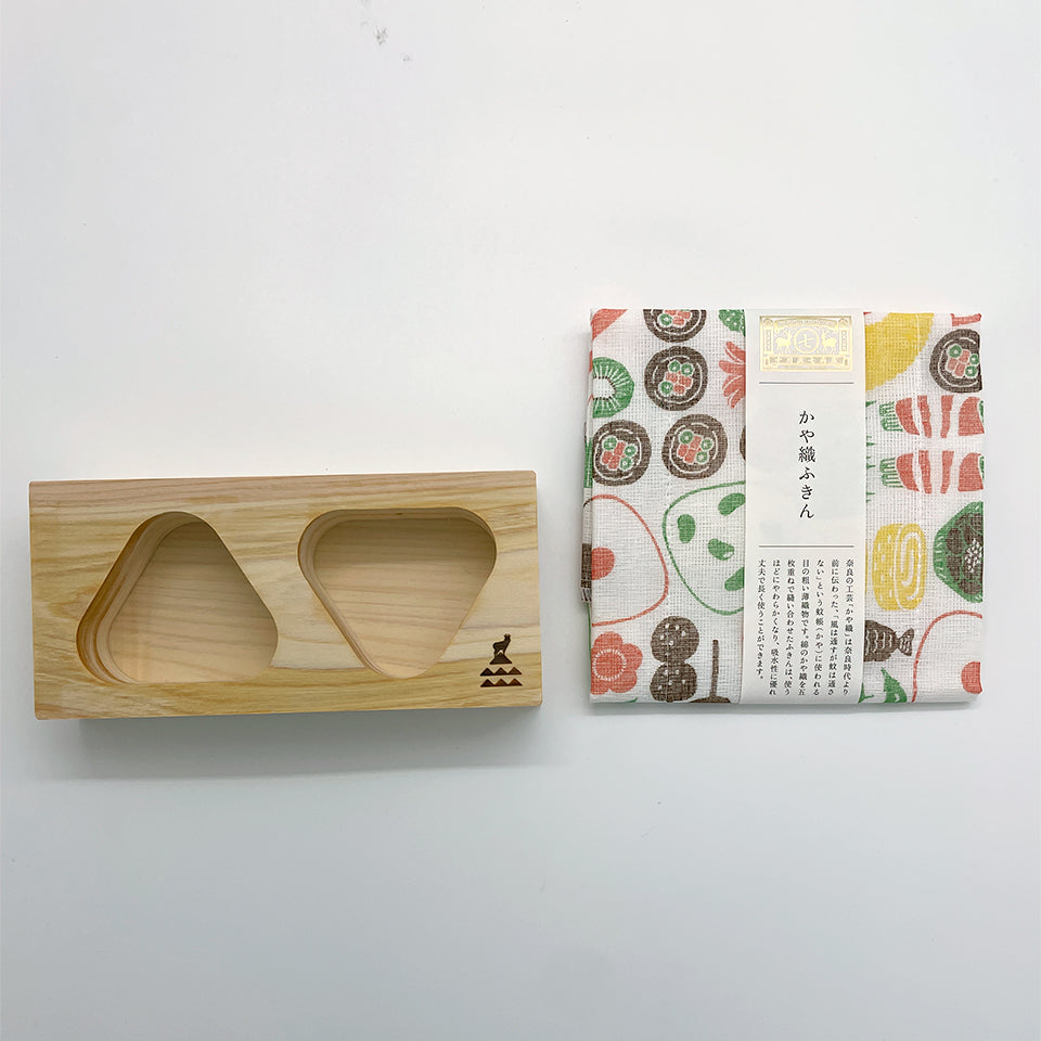 かもしか道具店 おにぎりの型＆かや織ふきん お弁当 ギフトセット 箱入り【送料無料】
