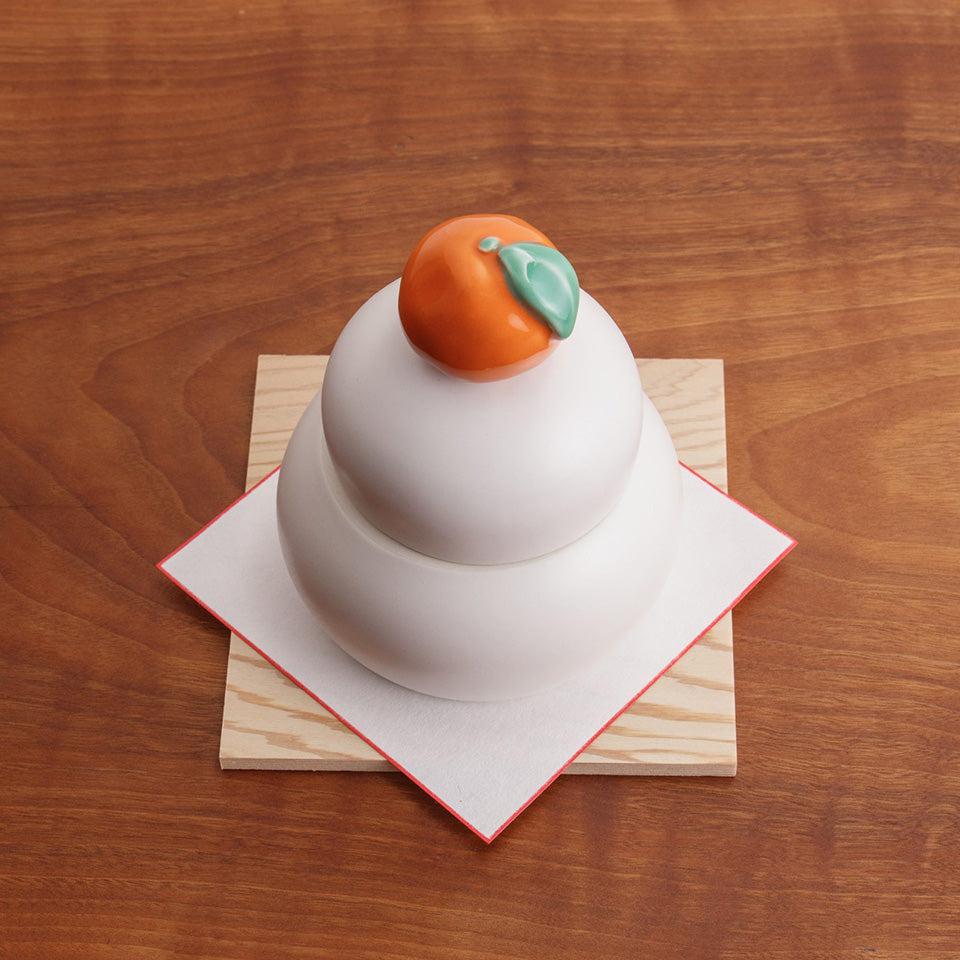 かもしか道具店 陶器の鏡餅 小物入れ