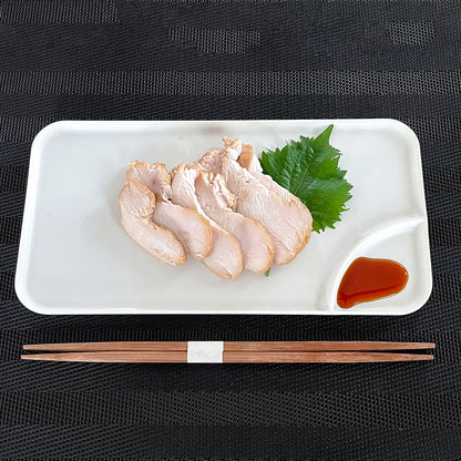 かもしか道具店 醤油の仕切り皿 プレート 餃子 刺身 焼物皿 長角皿 和食器