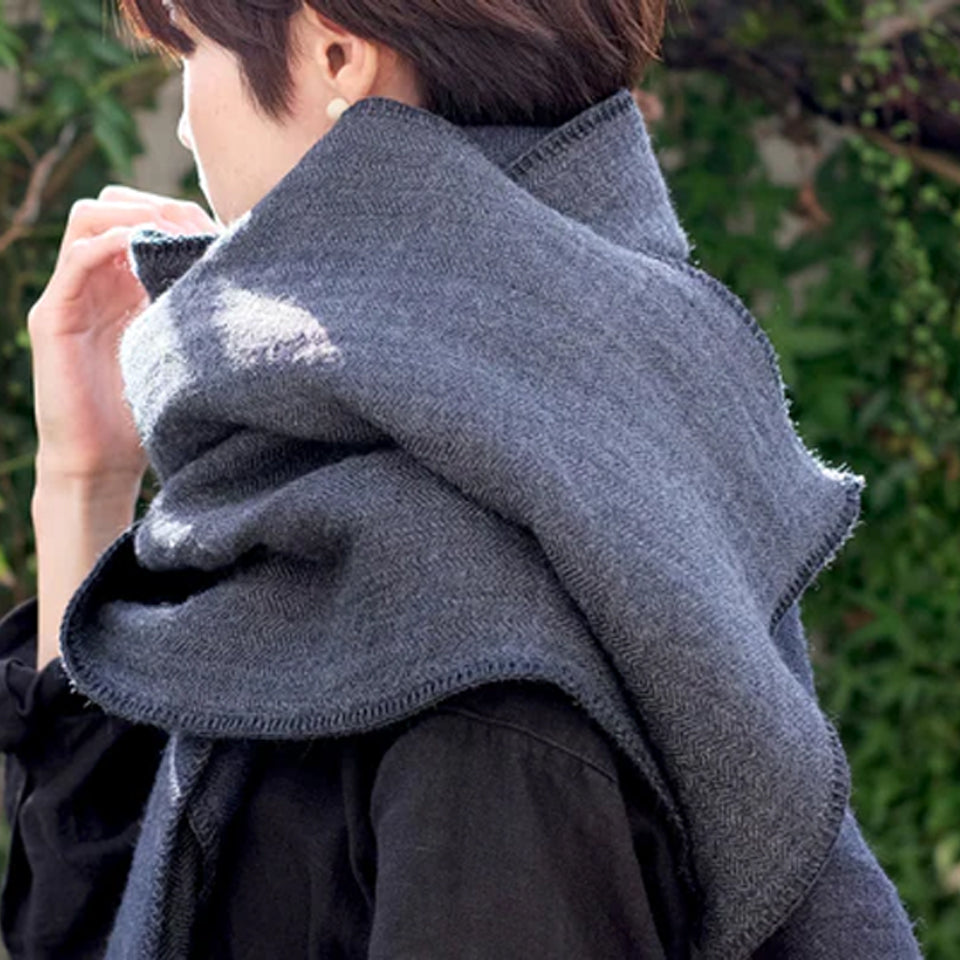 3重ガーゼ ブランケット ポンチョ メリノウール100％ チクチクしない