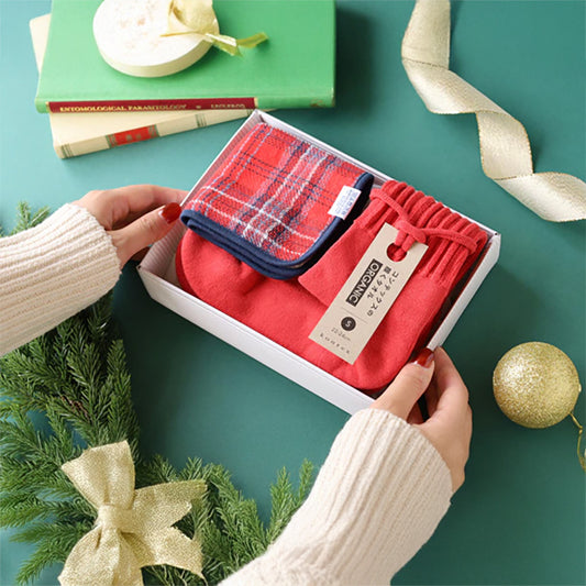 オーガニックコットン靴下＆今治タオルハンカチ ギフトセット