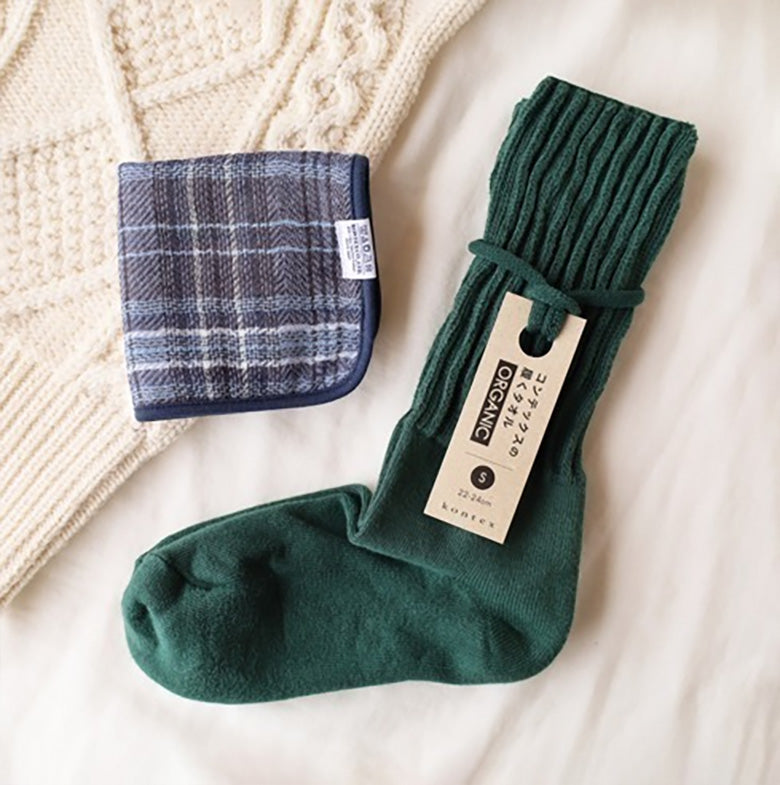 靴下＆今治タオルハンカチ ギフトセット オーガニックコットン 履く