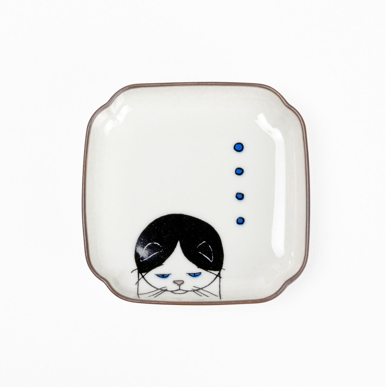 ネコジェラシー 角小皿 猫 ねこ 九谷焼 KUTANI SEAL クタニシール