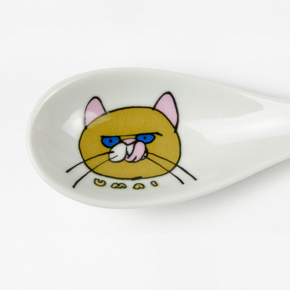 ネコジェラシーレンゲ スプーン 猫柄 ねこ 九谷焼 KUTANI SEAL クタニシール