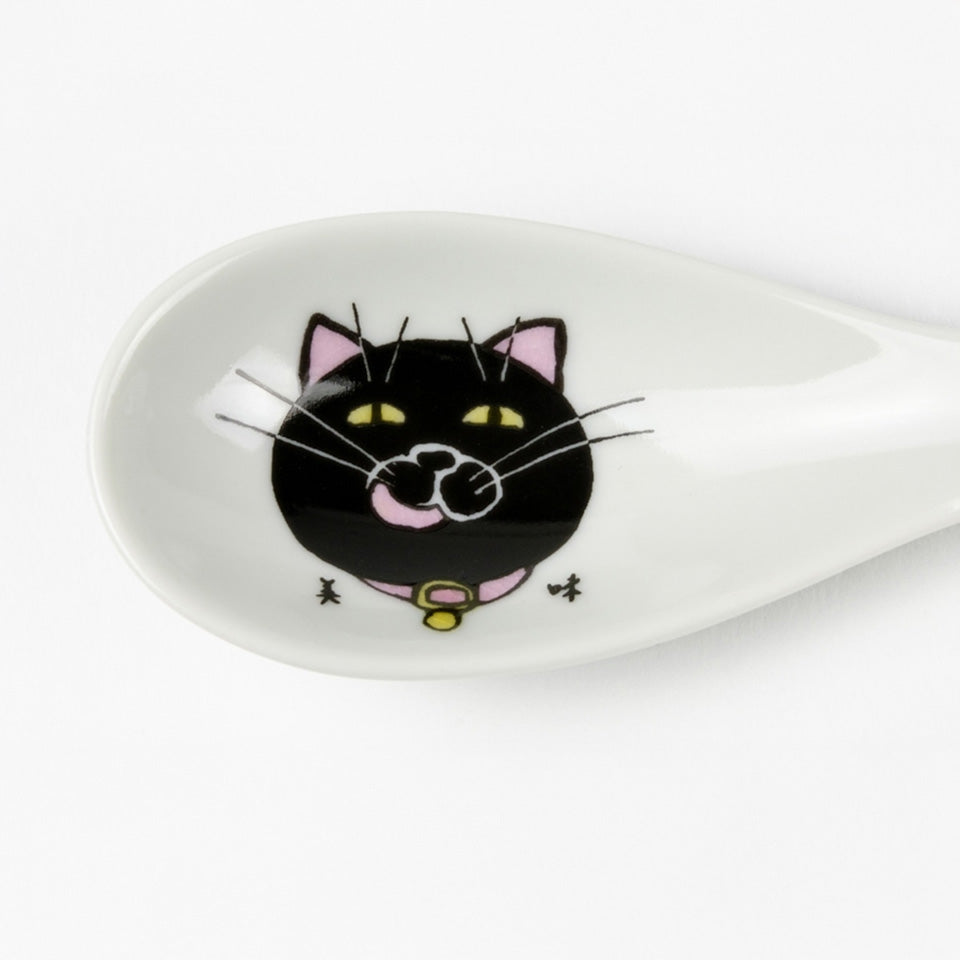 ネコジェラシーレンゲ スプーン 猫柄 ねこ 九谷焼 KUTANI SEAL クタニシール