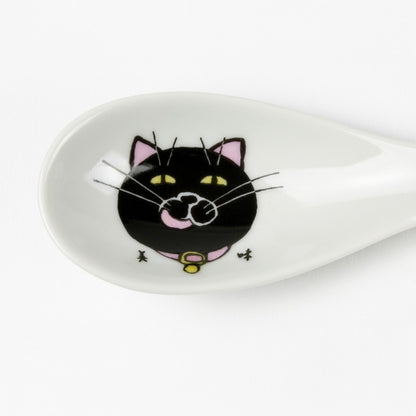 ネコジェラシーレンゲ スプーン 猫柄 ねこ 九谷焼 KUTANI SEAL クタニシール