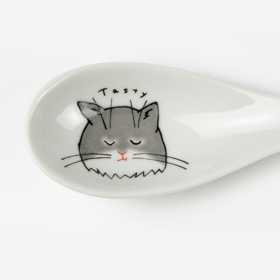 ネコジェラシーレンゲ スプーン 猫柄 ねこ 九谷焼 KUTANI SEAL クタニシール