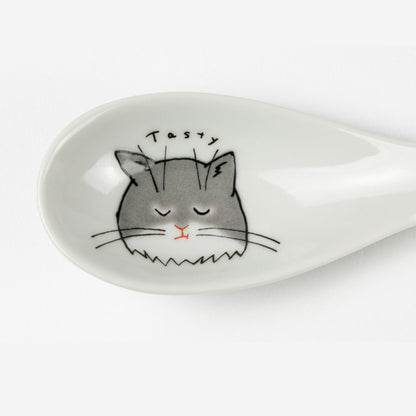 ネコジェラシーレンゲ スプーン 猫柄 ねこ 九谷焼 KUTANI SEAL クタニシール