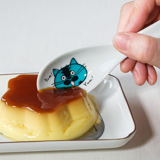 ネコジェラシーレンゲ スプーン 猫柄 ねこ 九谷焼 KUTANI SEAL クタニシール