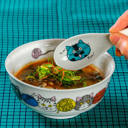 ネコジェラシーレンゲ スプーン 猫柄 ねこ 九谷焼 KUTANI SEAL クタニシール