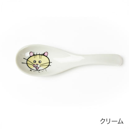 ネコジェラシーレンゲ スプーン 猫柄 ねこ 九谷焼 KUTANI SEAL クタニシール
