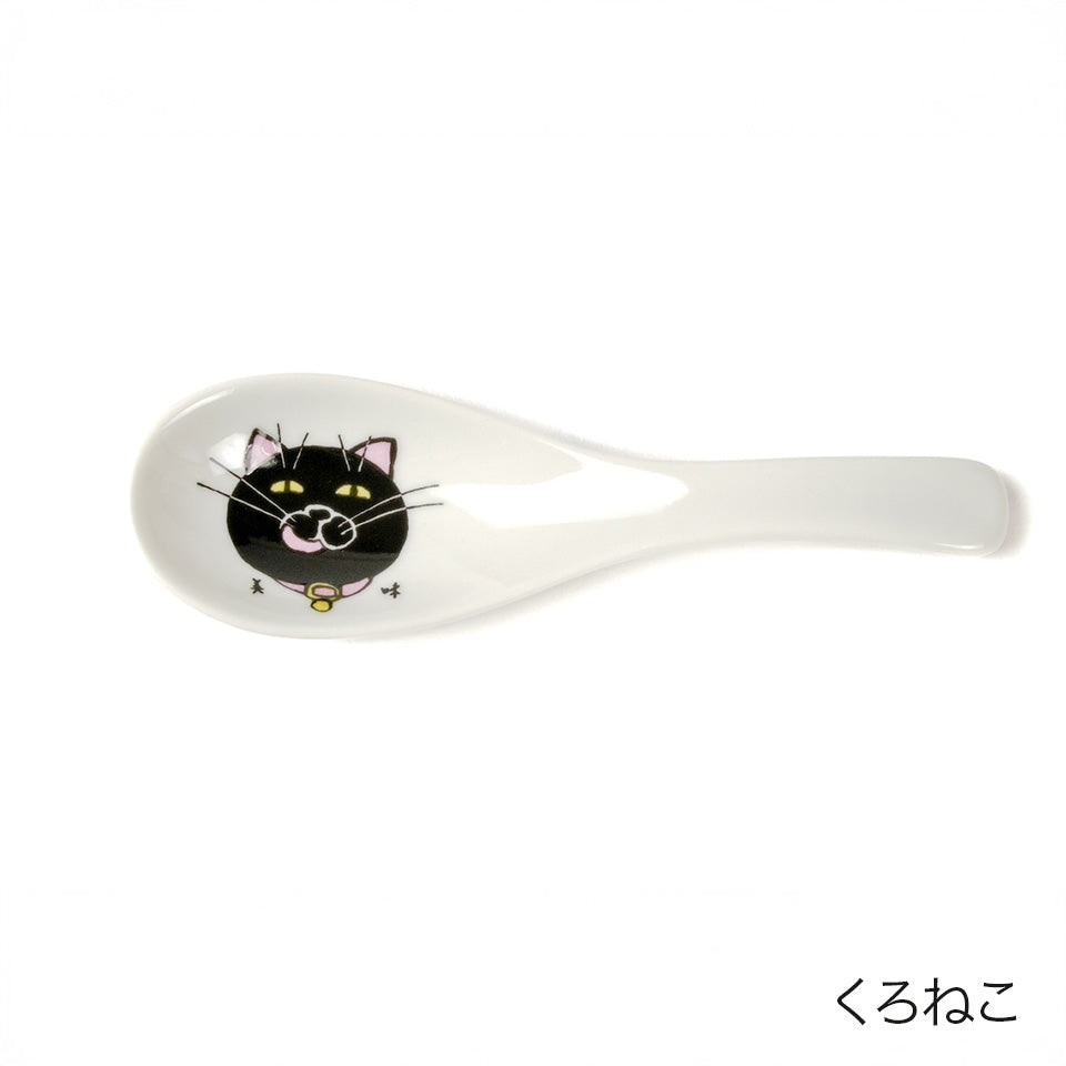 ネコジェラシーレンゲ スプーン 猫柄 ねこ 九谷焼 KUTANI SEAL クタニシール