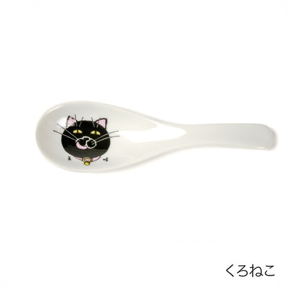 ネコジェラシーレンゲ スプーン 猫柄 ねこ 九谷焼 KUTANI SEAL クタニシール