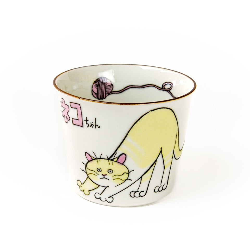 ネコ・ジェラシー そばちょこ 猫柄 猪口 蕎麦 食器 KUTANI SEAL