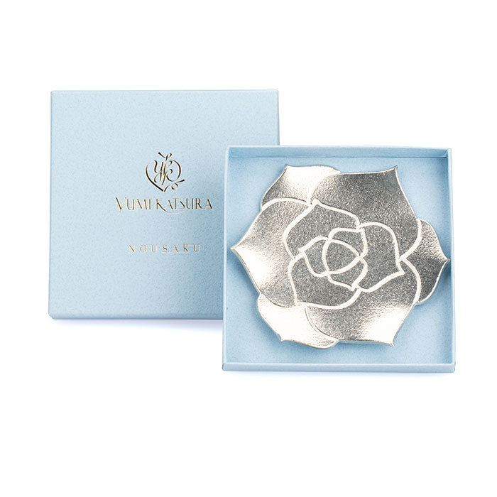 錫の小皿 フラワートレー ローズ 桂由美 バラ 薔薇 花 ブライダル