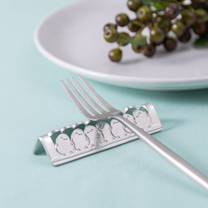 錫製 カトラリーレスト シマエナガ 2個 桐箱入 能作