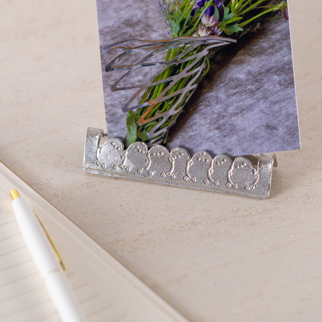 錫製 カトラリーレスト シマエナガ 2個 桐箱入 能作