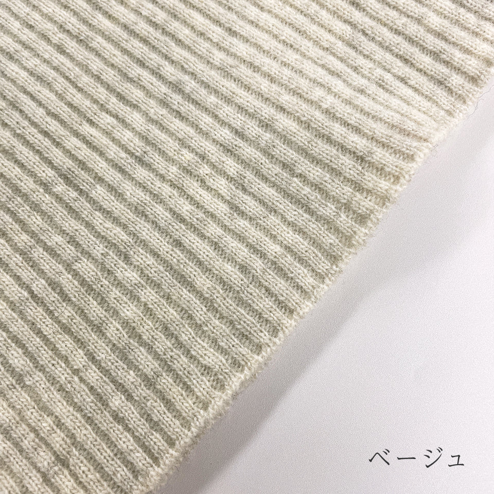 五泉ニット セーター ハイネック リブ ウールカシミヤ