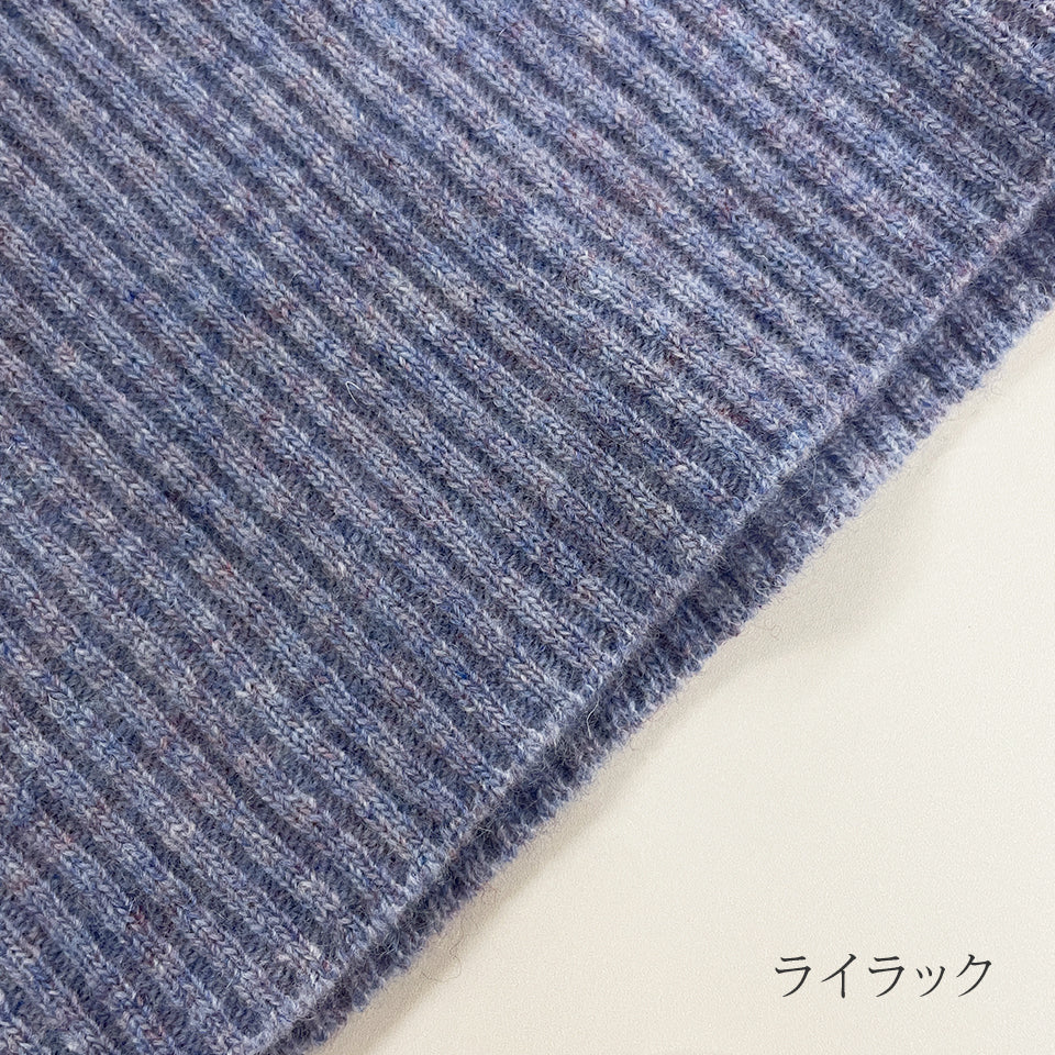 五泉ニット セーター ハイネック リブ ウールカシミヤ