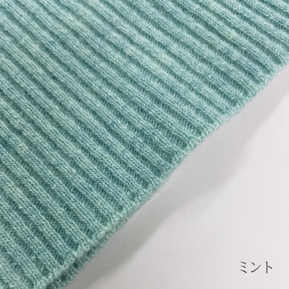 五泉ニット セーター ハイネック リブ ウールカシミヤ