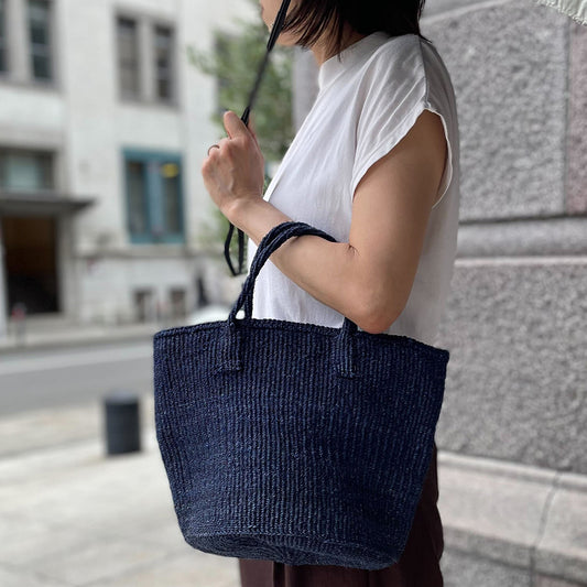 サイザルバッグ 9インチ ケニア産のカゴバッグ
