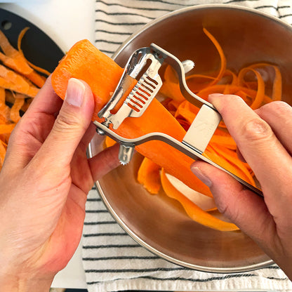 刃が変えられる 2WAY ピーラー Flappy ステンレス 燕三条 皮むき器 スライサー 日本製 シゲル工業