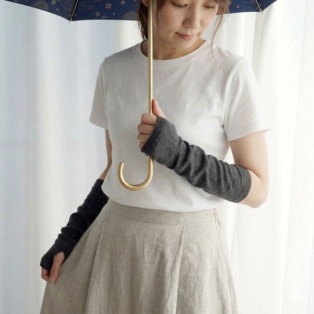 奈良の靴下屋さんが作った 綿のひんやりUV アームカバー ショート / ロング SOUKI