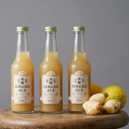 日本の発酵ジンジャーエール 3本セット オーガニック 炭酸飲料 ジュース 温活 ギフト 生姜百景