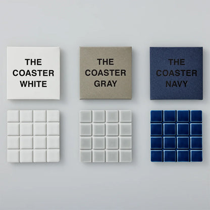 グラスにつかないコースター タイル製 四角 ホワイト ネイビー グレー THE COASTER【メール便無料】ko-